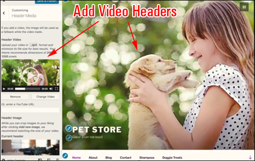 WordPress 4.7 - Video Headers