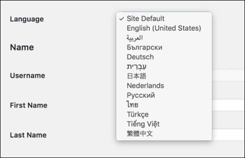 WordPress version 4.7 - Dashboard In Your Language